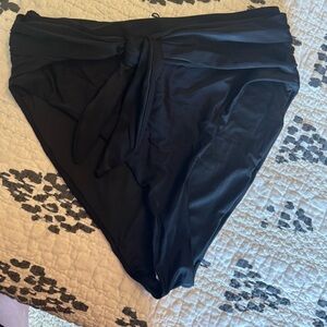 high waisted swimsuit bottoms and bikini top. Size medium